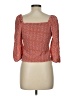 By & By 100% Elastic Orange 3/4 Sleeve Blouse Size L - photo 2