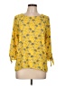 Papermoon 100% Polyester Yellow 3/4 Sleeve Blouse Size L - photo 1