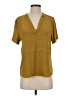 J.Crew 100% Viscose Gold Short Sleeve Blouse Size XS - photo 1