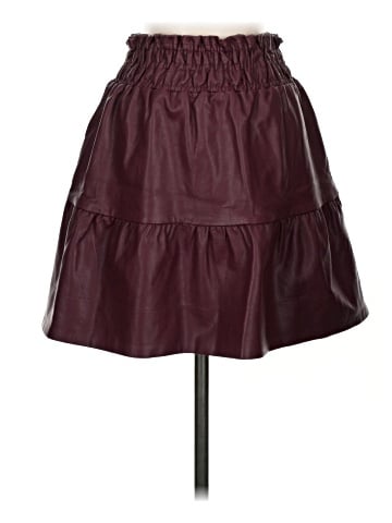 By Anthropologie Faux Leather Skirt (view 1)