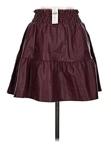 By Anthropologie Faux Leather Skirt (view 2)