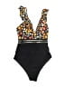 Unbranded Floral Black One Piece Swimsuit Size M - photo 1