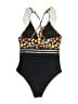Unbranded Floral Black One Piece Swimsuit Size M - photo 2