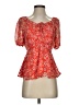 Eclair Orange Short Sleeve Blouse Size XS - photo 1
