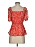 Eclair Orange Short Sleeve Blouse Size XS - photo 2