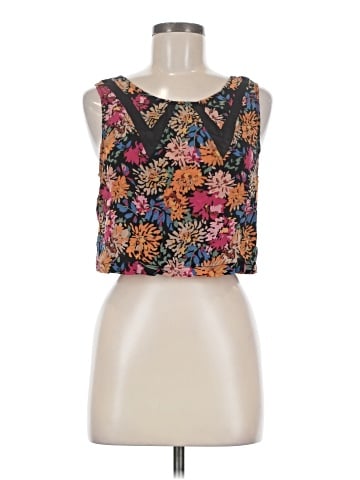 Topshop Sleeveless Silk Top (view 1)