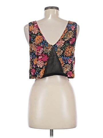 Topshop Sleeveless Silk Top (view 2)