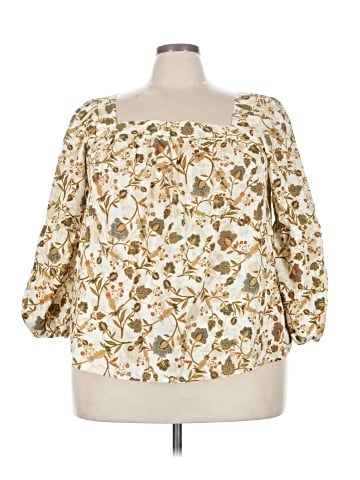 a.n.a. A New Approach 3/4 Sleeve Blouse (view 1)