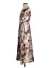 Halogen 100% Polyester Floral Brown Casual Dress Size S - photo 5