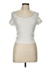 Happily Grey Ivory Short Sleeve Top Size L - photo 1