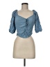 Open Edit 100% Viscose Blue 3/4 Sleeve Blouse Size M - photo 1