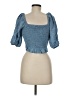 Open Edit 100% Viscose Blue 3/4 Sleeve Blouse Size M - photo 2