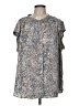 Daniel Rainn 100% Polyester Animal Print Gray Short Sleeve Blouse One size - photo 1