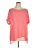 Eyeshadow Pink Short Sleeve Blouse Size XL (estimated) - photo 1