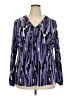 Worthington Purple Long Sleeve Blouse Size 2X - photo 1