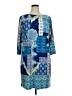 Chico's Print Blue Casual Dress Size XL - photo 1