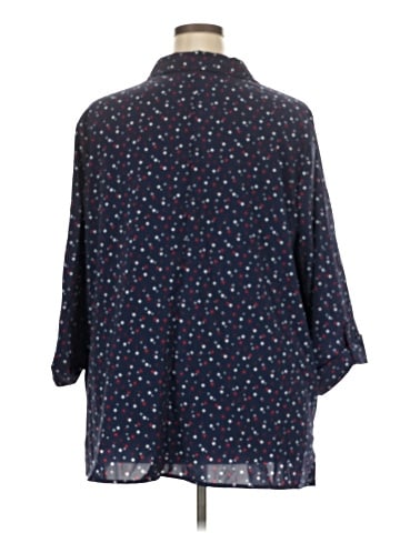 Catherines 3/4 Sleeve Button-Down Shirt (view 2)