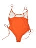 Unbranded Solid Orange One Piece Swimsuit Size XL - photo 2