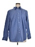 Chaps 100% Cotton Chevron-herringbone Blue Long Sleeve Button-Down Shirt Size 1X - photo 1