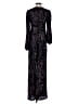 ML Monique Lhuillier 100% Polyester Stars Black Jumpsuit Size 0 - photo 2