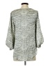 Caramela 100% Polyester Silver 3/4 Sleeve Blouse Size S - photo 2