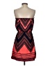 Express Outlet 100% Polyester Chevron-herringbone Red Casual Dress Size S - photo 2