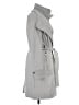 Halston 100% Polyester Gray Trenchcoat Size S - photo 4