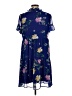 DKNY 100% Polyester Floral Blue Casual Dress Size 10 - photo 2