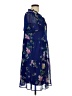 DKNY 100% Polyester Floral Blue Casual Dress Size 10 - photo 4