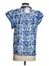 Umgee Blue Short Sleeve Blouse Size S - photo 2