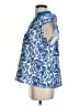 Umgee Blue Short Sleeve Blouse Size S - photo 5