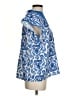 Umgee Blue Short Sleeve Blouse Size S - photo 4