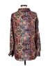 Unbranded 100% Polyester Paisley Blue Long Sleeve Blouse Size M - photo 2