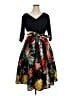 Unbranded Floral Black Cocktail Dress Size XL - photo 1