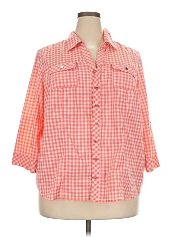 Cj Banks 3/4 Sleeve Button-Down Shirt (view 1)