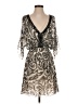 Alice + Olivia 100% Silk Paisley Silver Cocktail Dress Size XS - photo 1