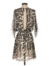 Alice + Olivia 100% Silk Paisley Silver Cocktail Dress Size XS - photo 2