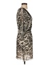 Alice + Olivia 100% Silk Paisley Silver Cocktail Dress Size XS - photo 4