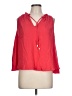 Calligraphie 100% Cotton Solid Red 3/4 Sleeve Blouse Size L - photo 1