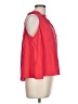 Calligraphie 100% Cotton Solid Red 3/4 Sleeve Blouse Size L - photo 4
