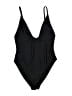 PrettyLittleThing Solid Black One Piece Swimsuit Size 00 - photo 1