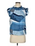Eva Franco 100% Polyester Blue Short Sleeve Blouse Size S - photo 1