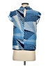 Eva Franco 100% Polyester Blue Short Sleeve Blouse Size S - photo 2