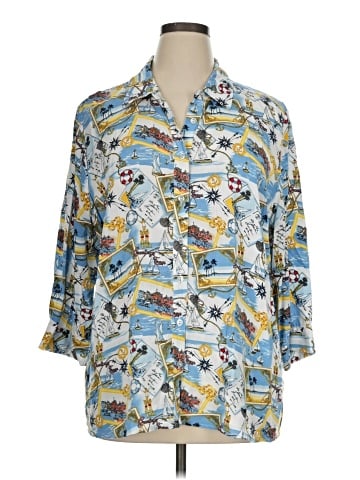 Allison Daley 3/4 Sleeve Button-Down Shirt (view 1)