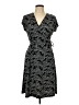 Elementz Print Black Casual Dress Size Lg Petite - photo 1