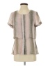 NY Collection 100% Polyester Silver Short Sleeve Blouse Size S - photo 1