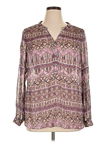Roz & Ali Long Sleeve Blouse (view 1)