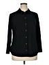 J.Jill Solid Black 3/4 Sleeve Button-Down Shirt Size XL - photo 1