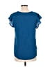 Papermoon 100% Polyester Blue Short Sleeve Top Size M - photo 2