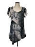 One World Gray Short Sleeve Blouse Size L - photo 1